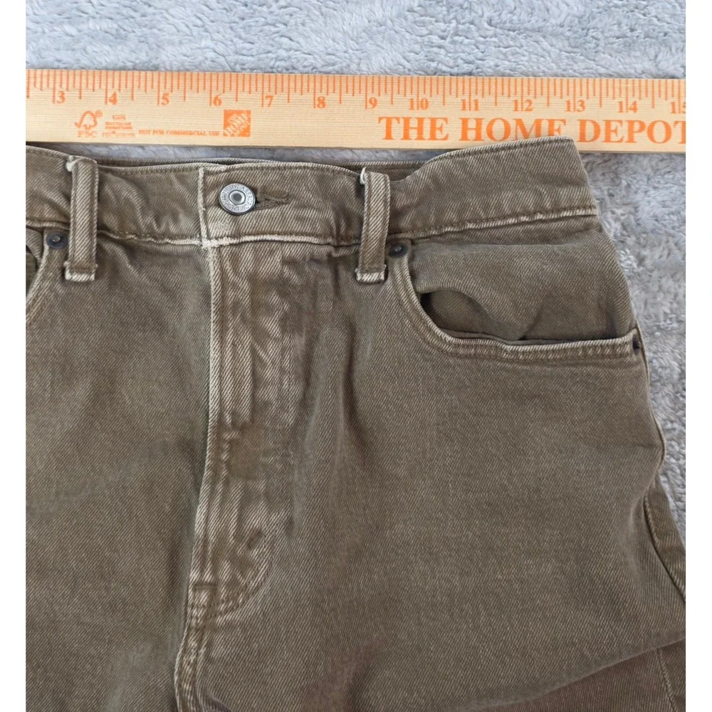 Abercrombie & Fitch Womens 26 Olive Brown '90s Straight Ultra High Rise Jeans